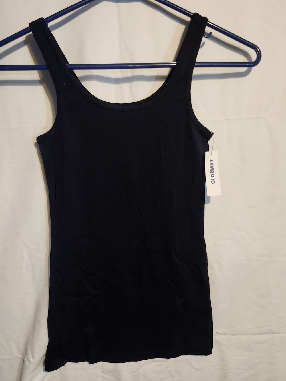 Old Navy Black Ribbed Tank Top - Scoop Neck